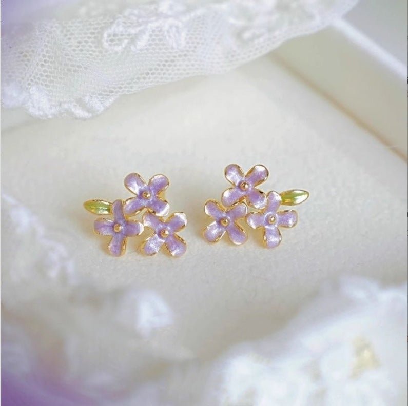 Wisteria Blossom Earrings - Gold Plated - Abbott Atelier
