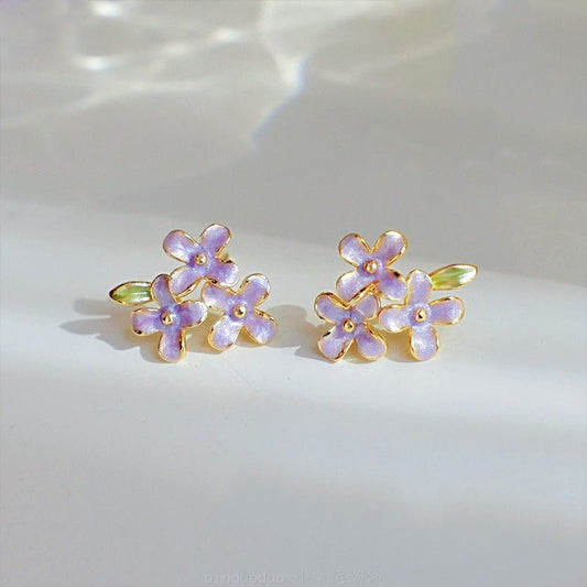 Wisteria Blossom Earrings - Gold Plated - Abbott Atelier