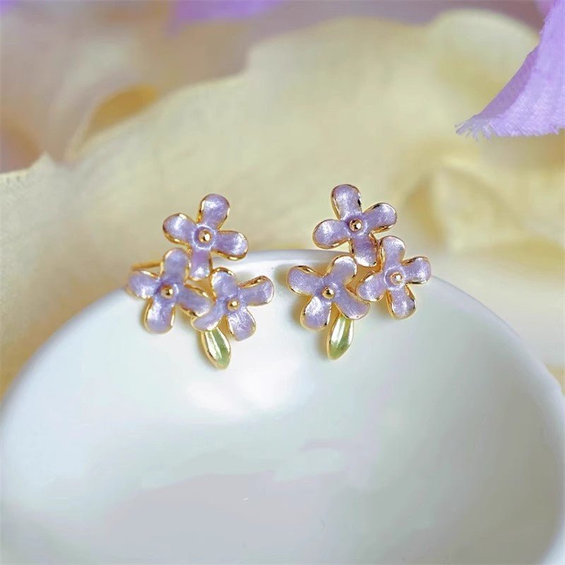 Wisteria Blossom Earrings - Gold Plated - Abbott Atelier