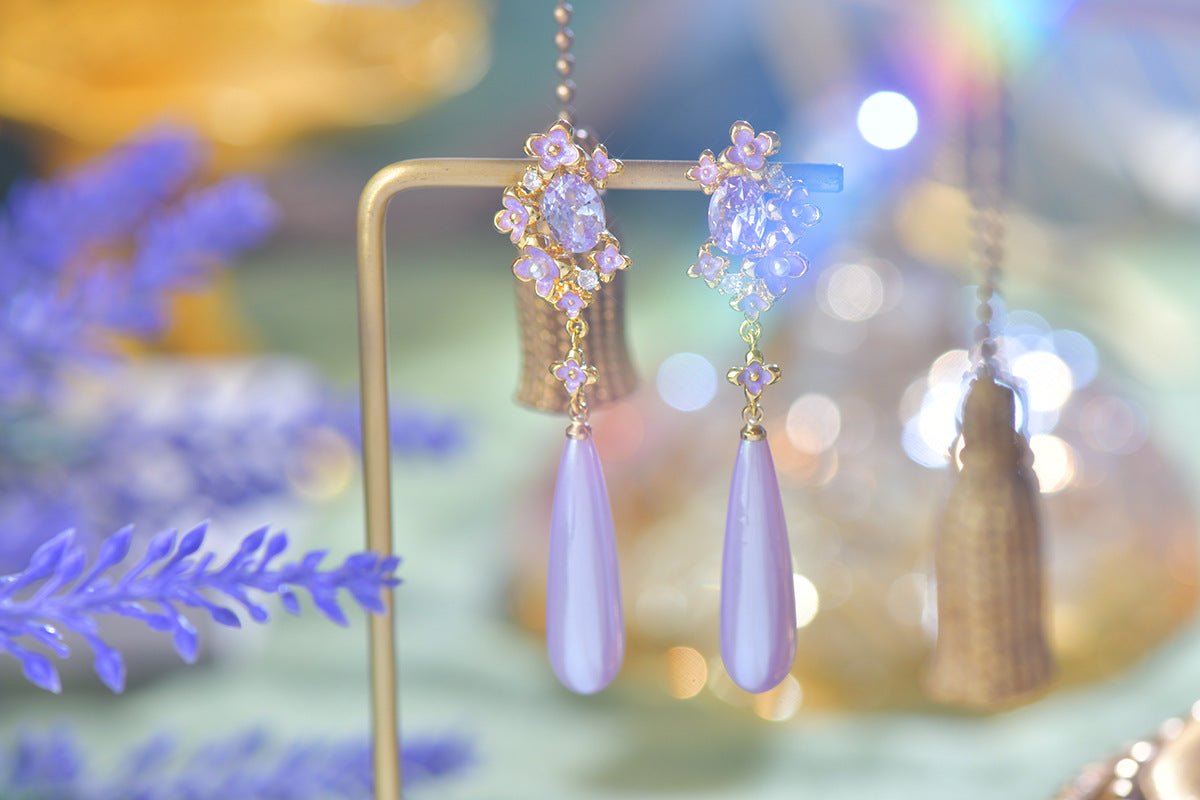 Wisteria Drop Earrings - Gold Plated - Abbott Atelier
