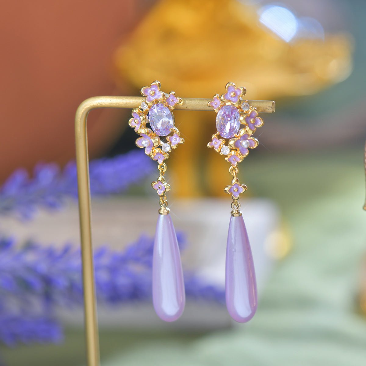 Wisteria Drop Earrings - Gold Plated - Abbott Atelier