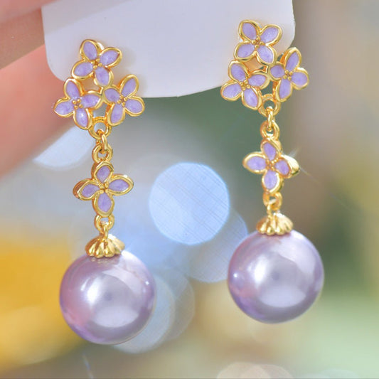 Wisteria Pearl Earrings - Gold Plated - Abbott Atelier