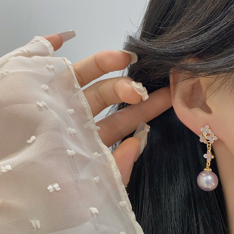 Wisteria Pearl Earrings - Gold Plated - Abbott Atelier