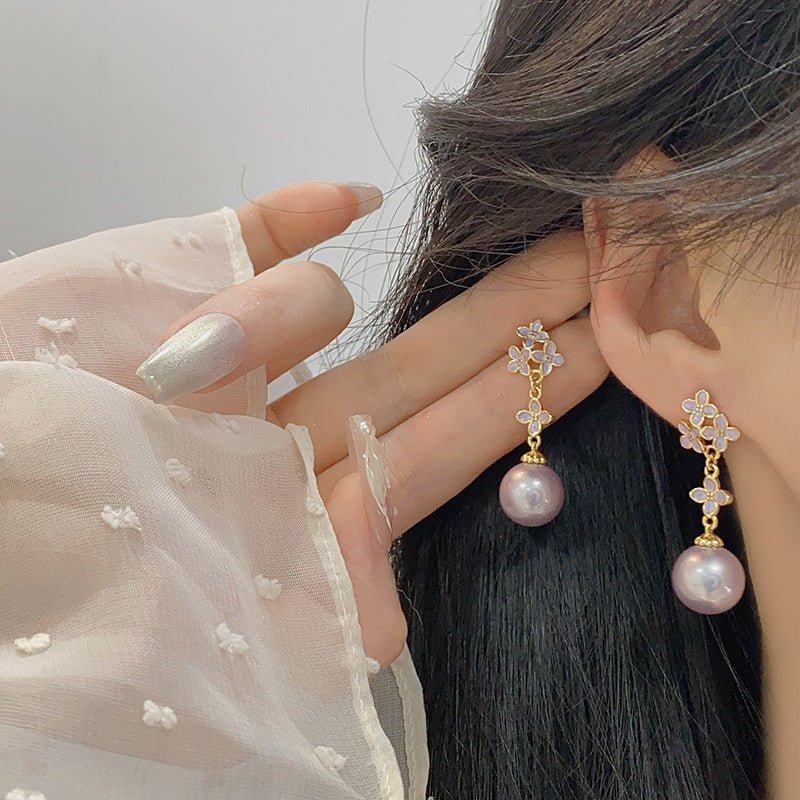 Wisteria Pearl Earrings - Gold Plated - Abbott Atelier