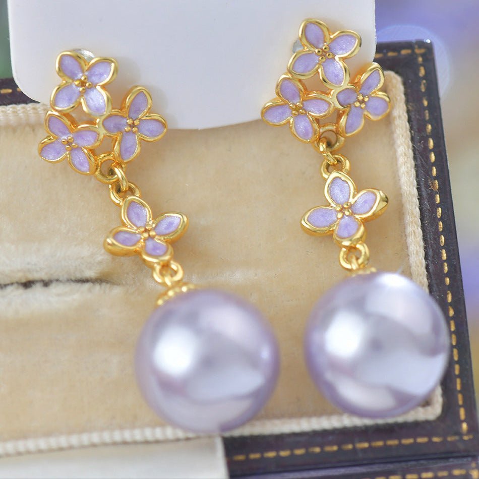 Wisteria Pearl Earrings - Gold Plated - Abbott Atelier