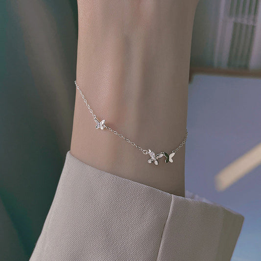 Butterfly Bracelet (Solid Silver) - Sydney