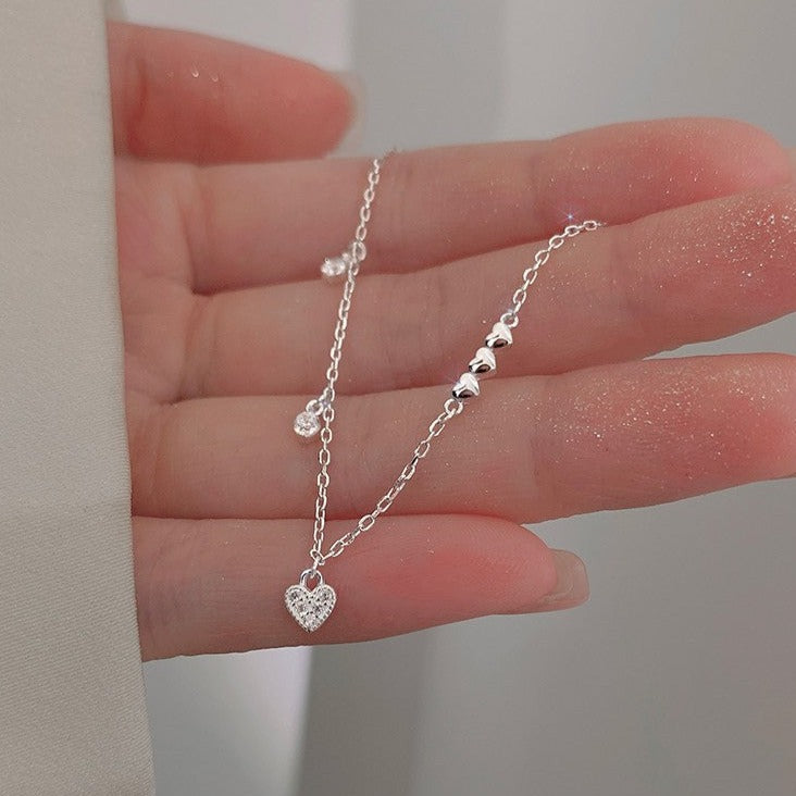 Silver Heart Bracelet (Solid Silver)