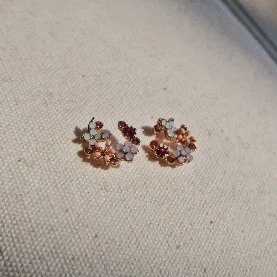 Flower & Butterfly Stud Earrings 050 - Abbott Atelier