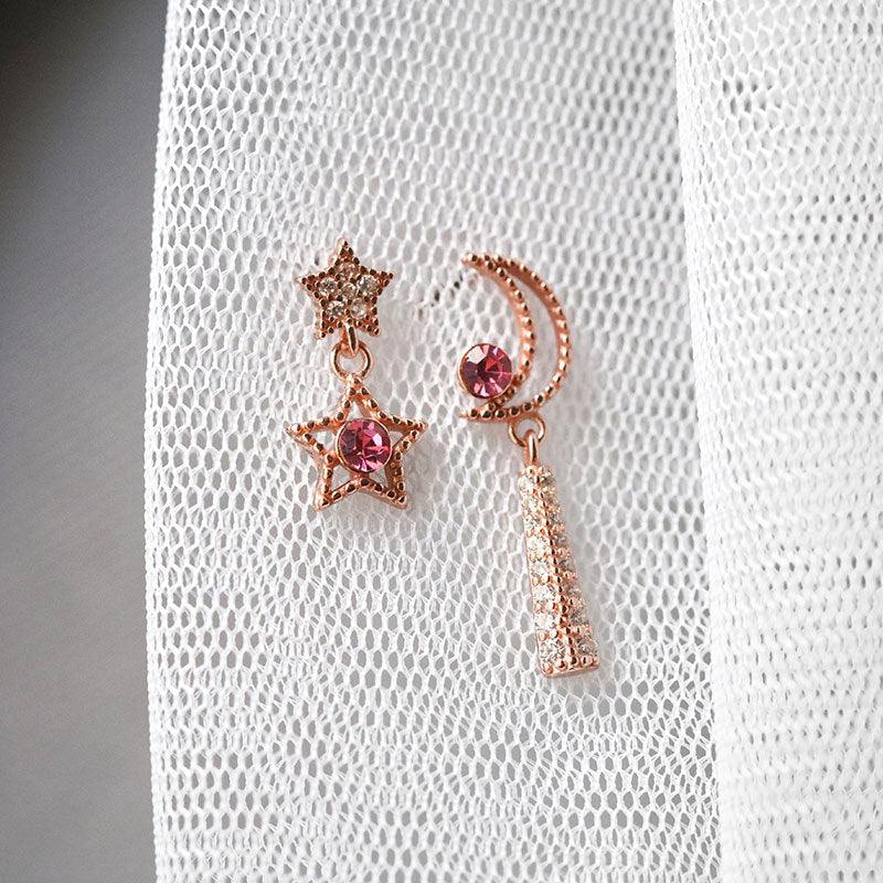 Star & Moon Asymmetrical Earrings 218 - Abbott Atelier