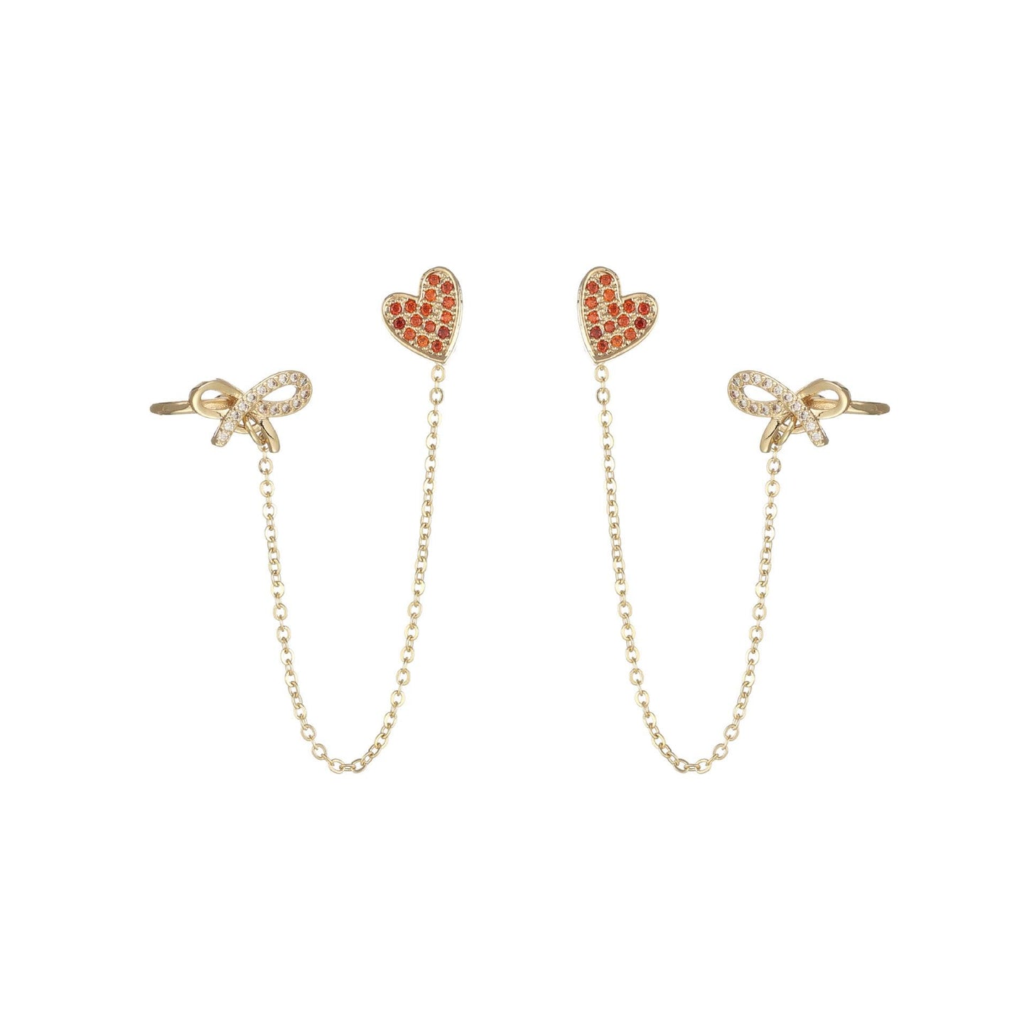 Heart & Bow Earrings + Ear Cuffs 274 - Abbott Atelier