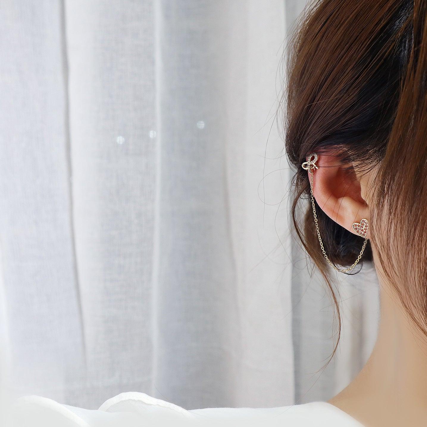 Heart & Bow Earrings + Ear Cuffs 274 - Abbott Atelier