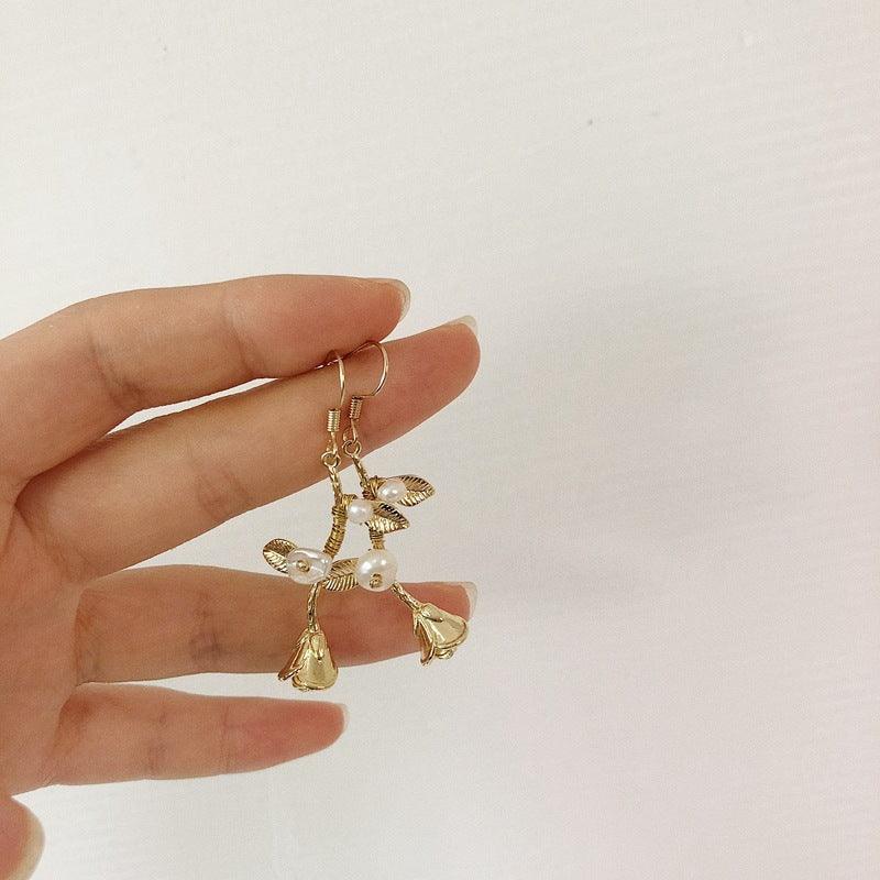 Rose & Pearl Earrings - Abbott Atelier