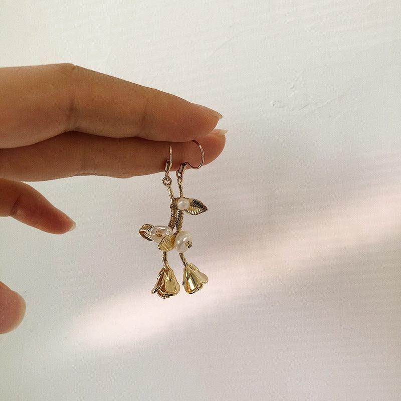Rose & Pearl Earrings - Abbott Atelier