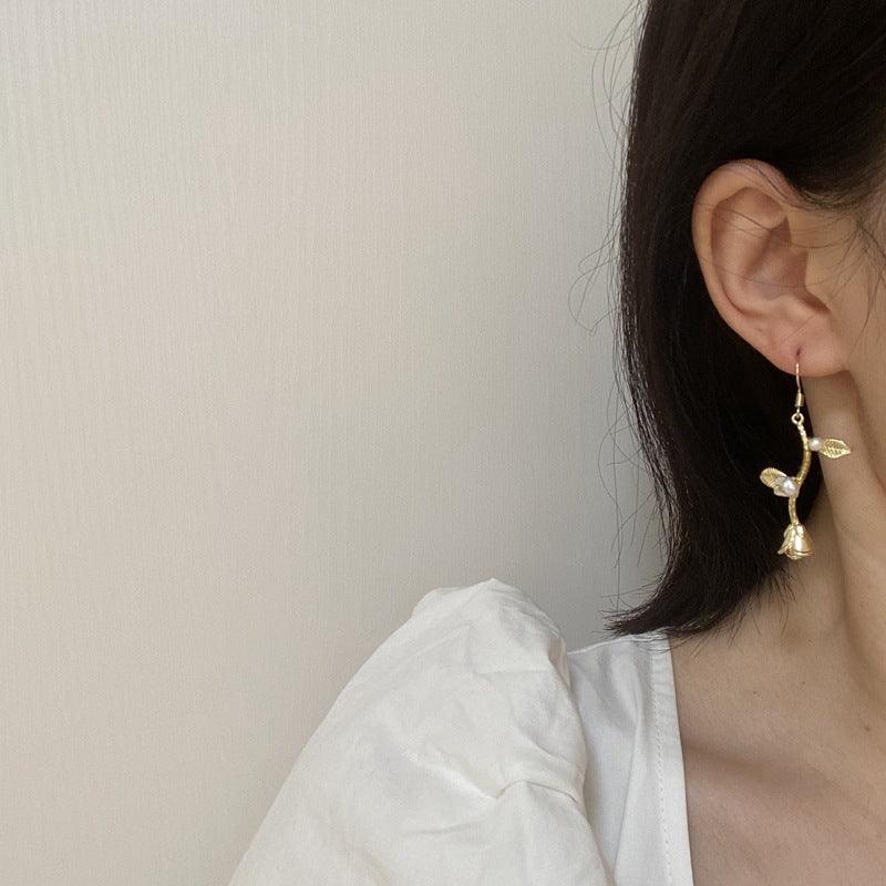 Rose & Pearl Earrings - Abbott Atelier