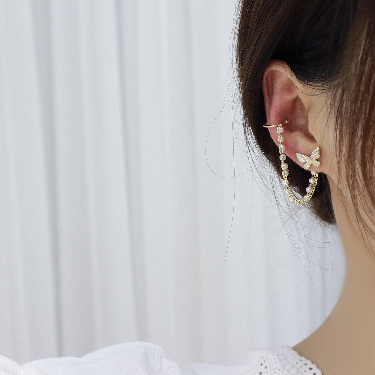 Butterfly Earrings + Ear Cuff - Abbott Atelier