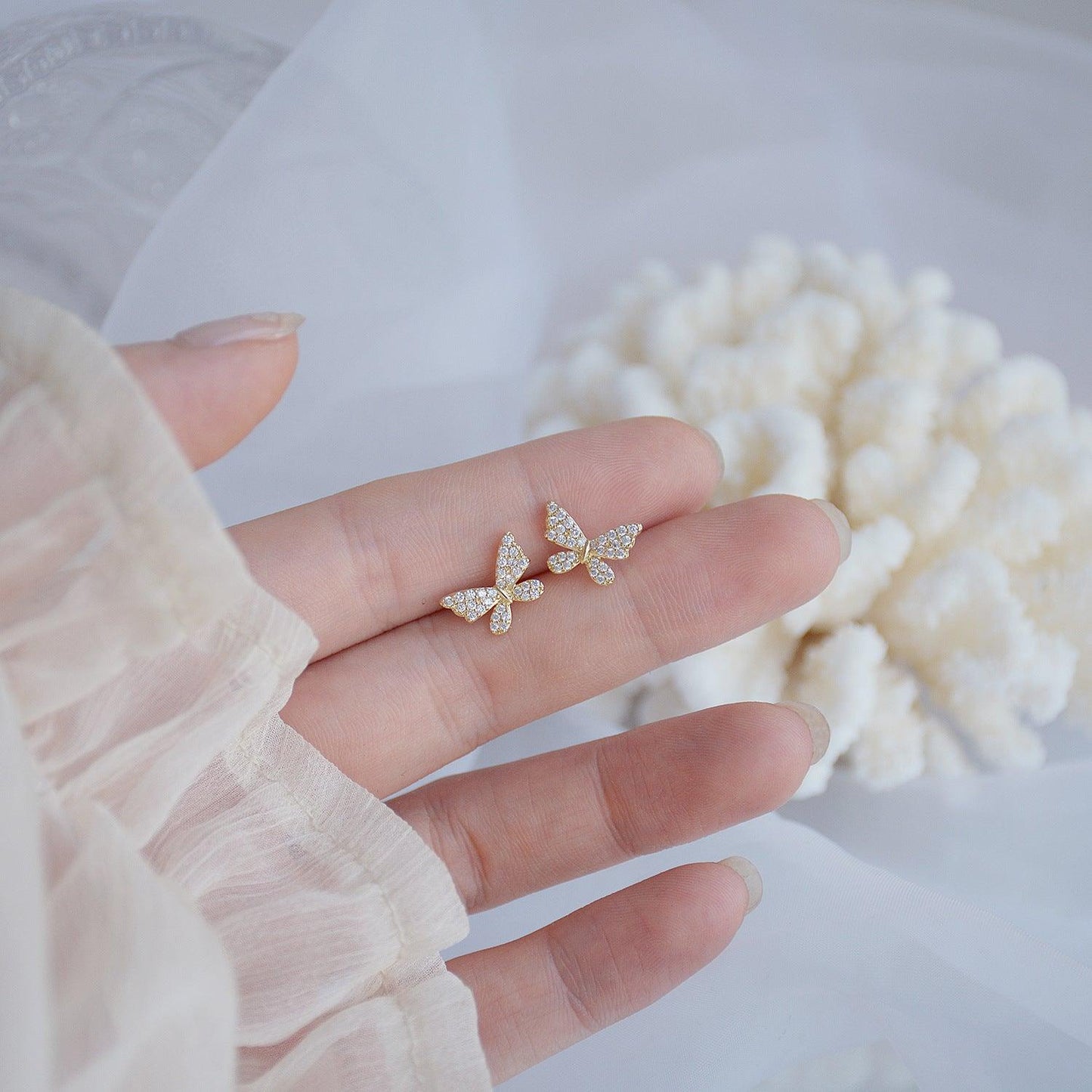 Butterfly Earrings + Ear Cuff - Abbott Atelier