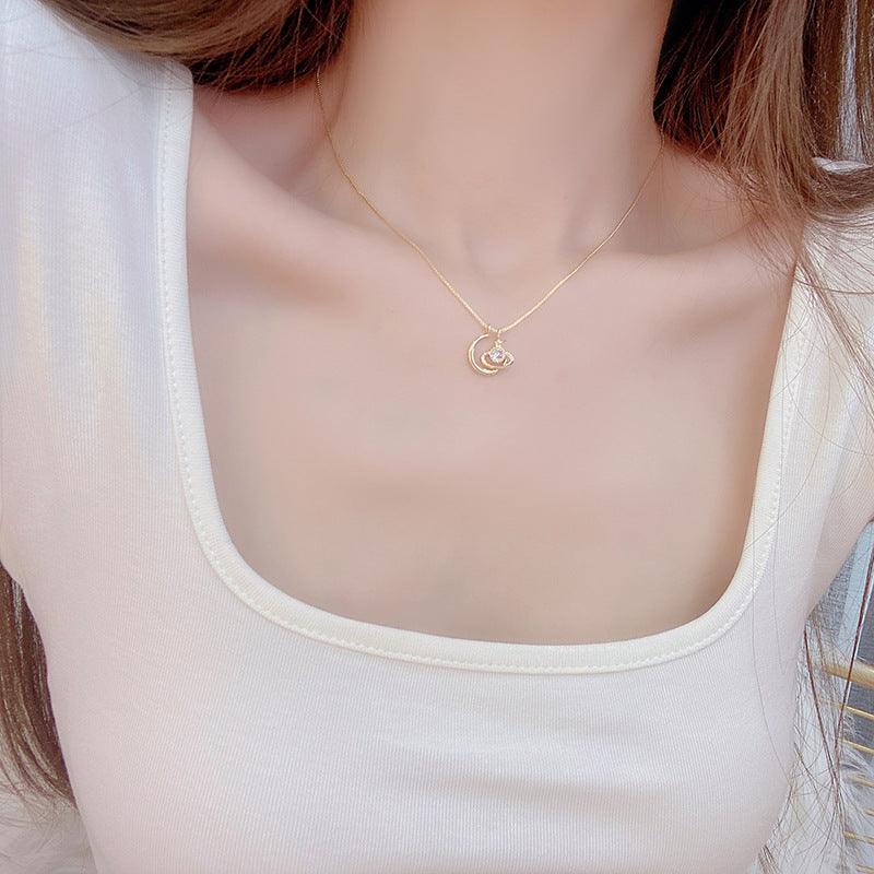Moon & Star Necklace - Abbott Atelier