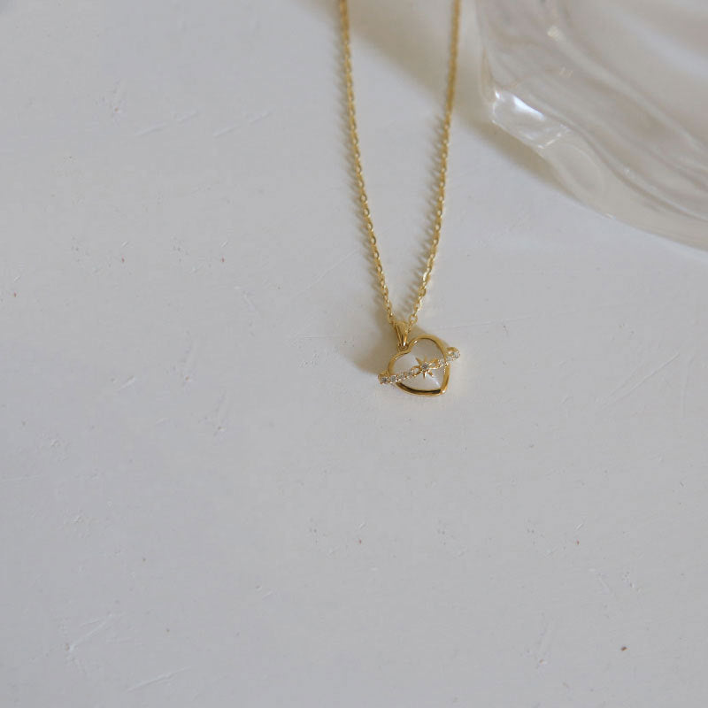 Heart Jupiter Necklace (Solid Silver)
