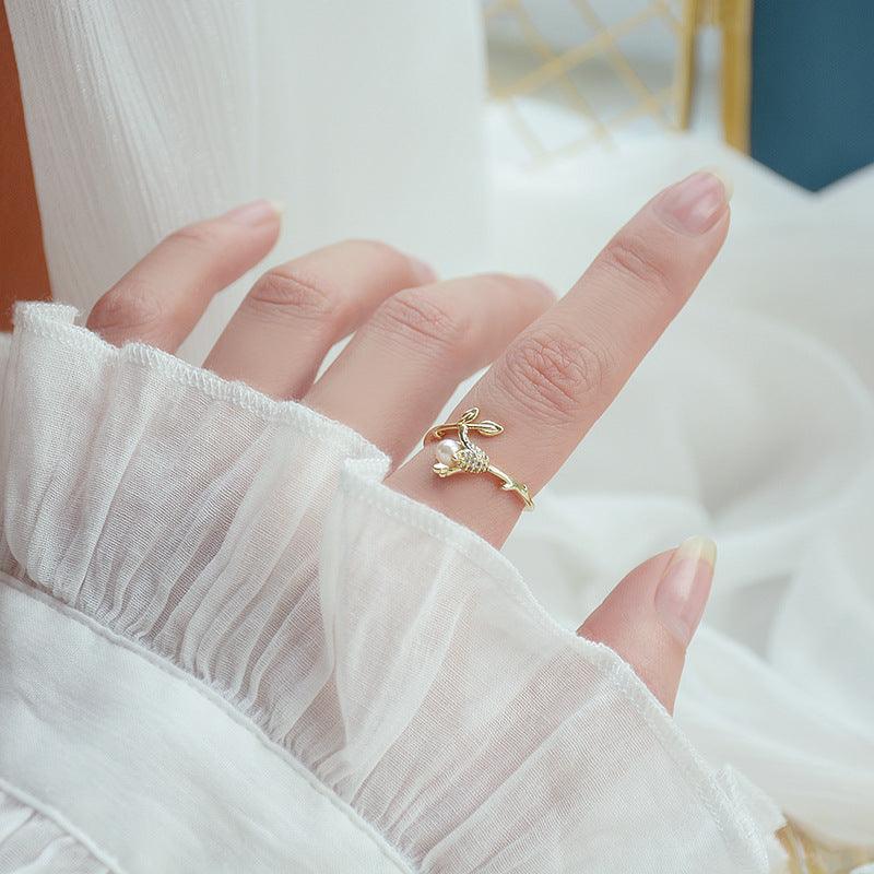 Gold Rose Ring - Abbott Atelier