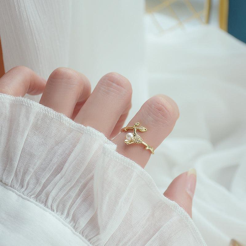 Gold Rose Ring - Abbott Atelier