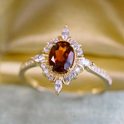 Garnet Baroque Ring