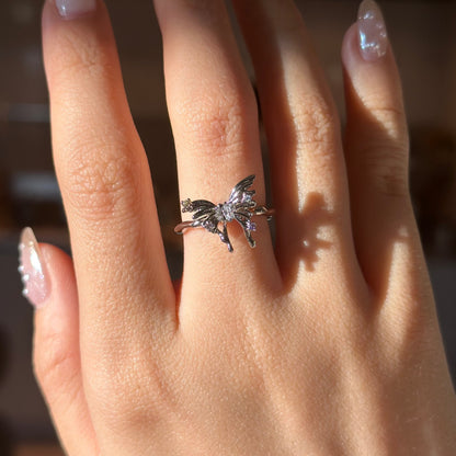 Silver Butterfly Ring -  Lana