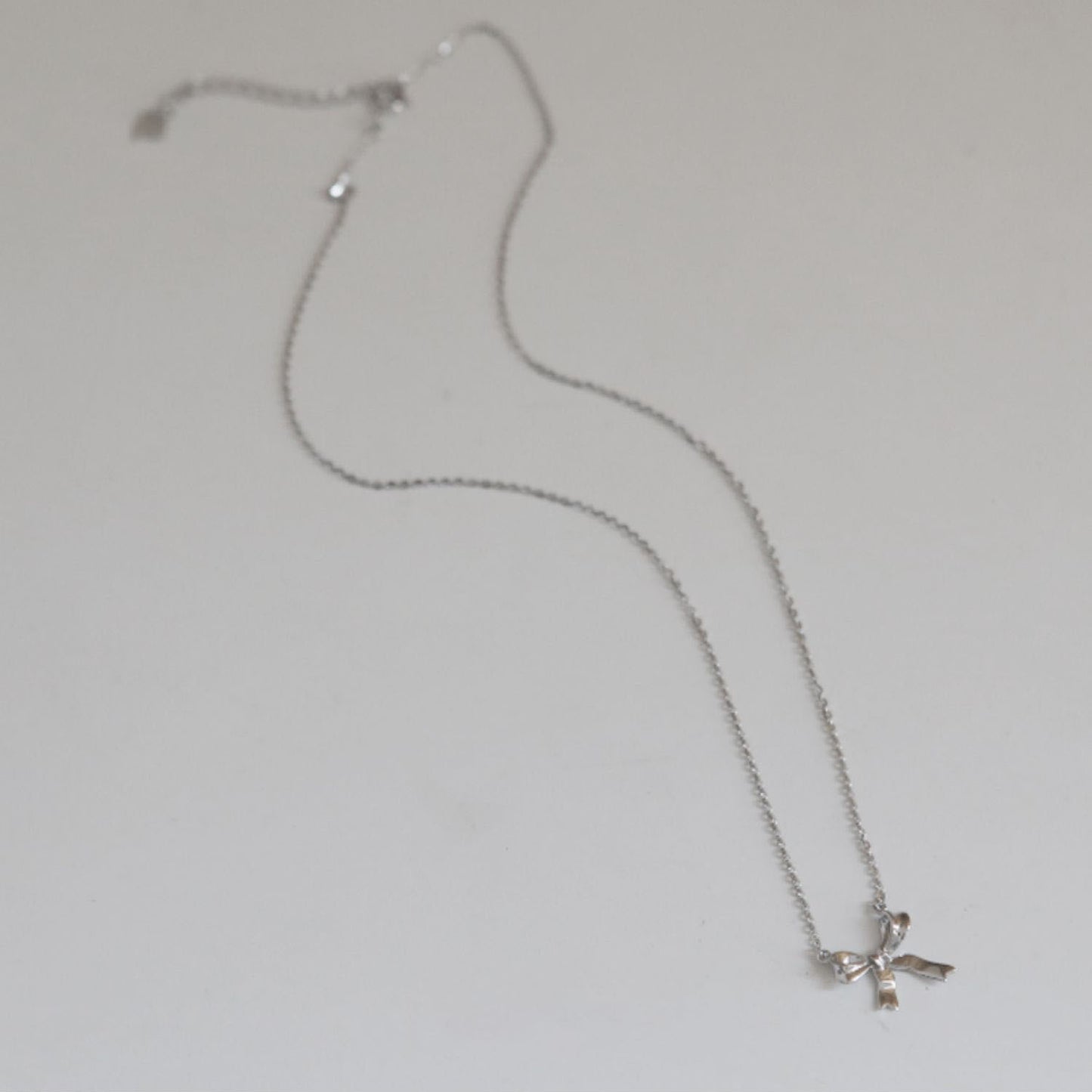Bow Necklace (Solid Silver)
