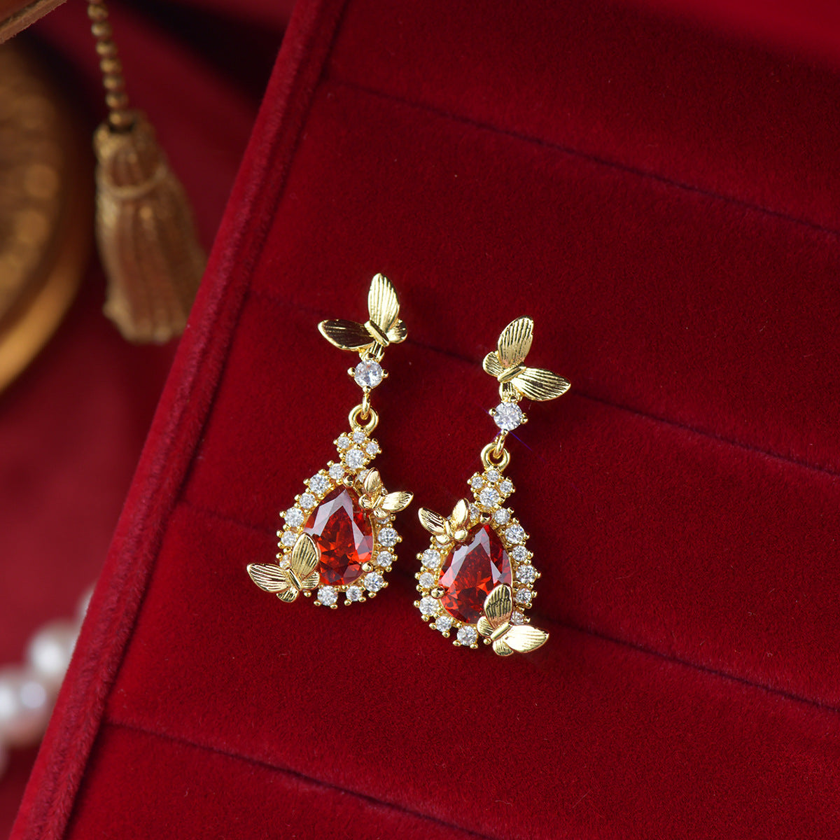 Gilded Butterfly Earrings