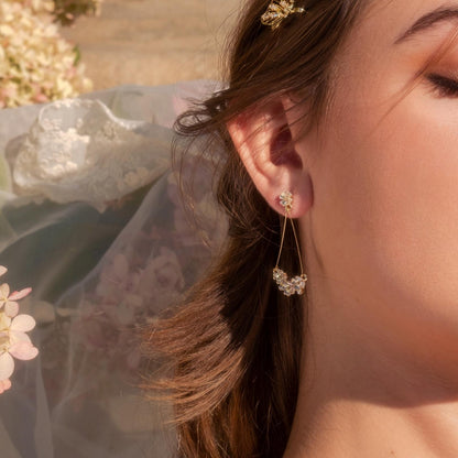 Dangly Shell Flower Earrings - Sabrina