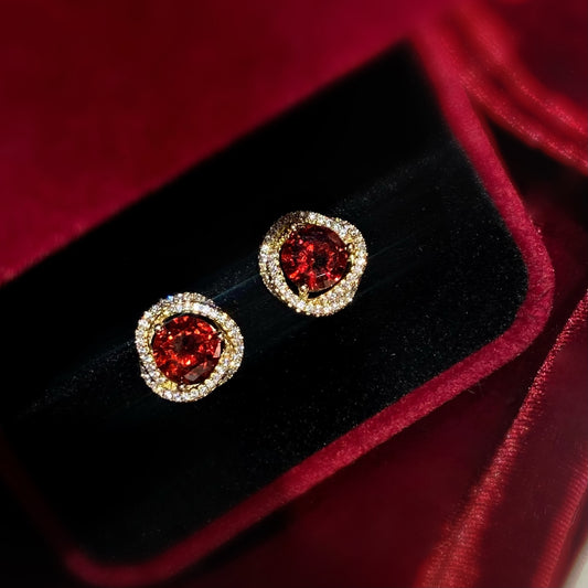 Ivana Ruby Stud Earrings