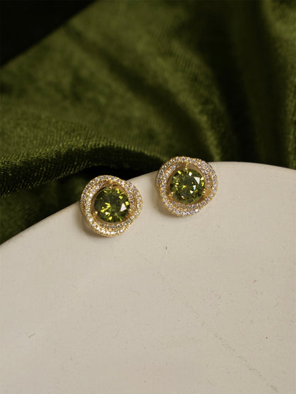 Ivana Peridot Stud Earrings