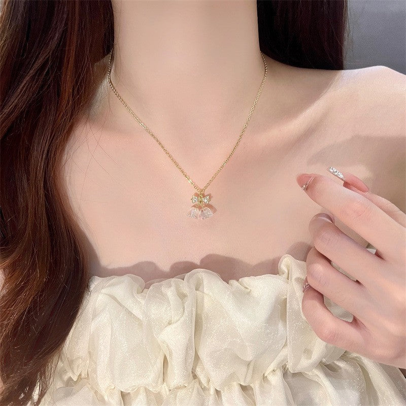 Bow and Bells Necklace