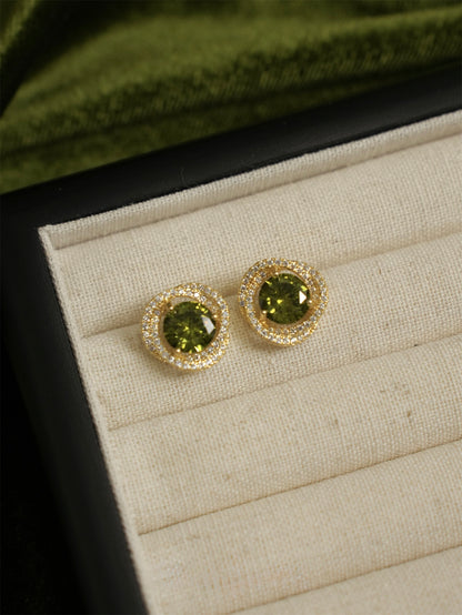 Ivana Peridot Stud Earrings