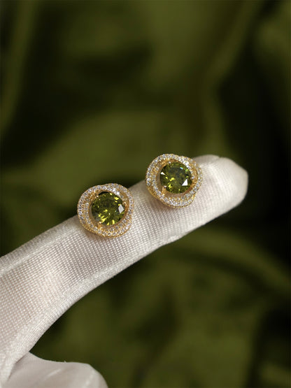 Ivana Peridot Stud Earrings