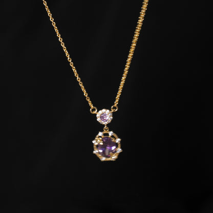 Lilac Butterfly Necklace