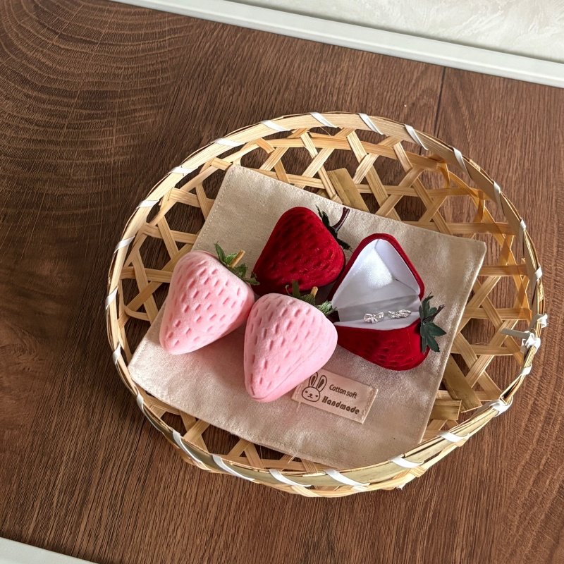 Strawberry Jewelry Box in Red