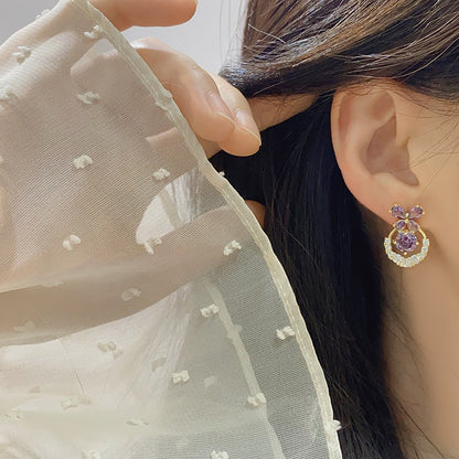 Violet Butterfly Waltz Earrings