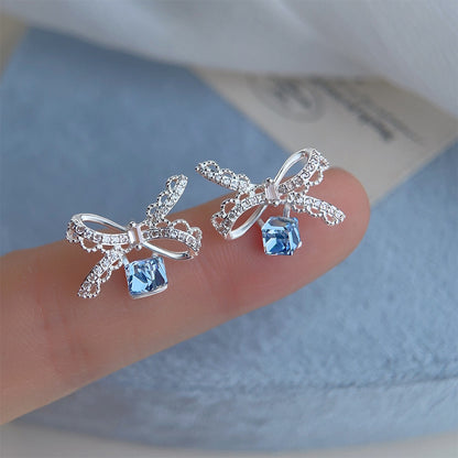Blue Ribbon Earrings
