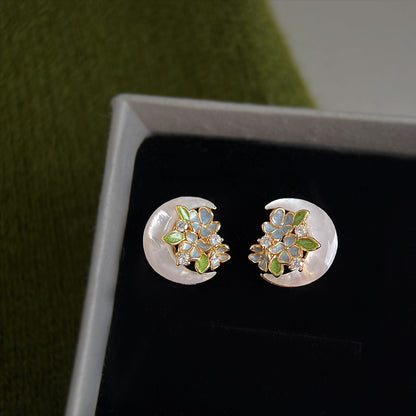 Moon Flower Earrings