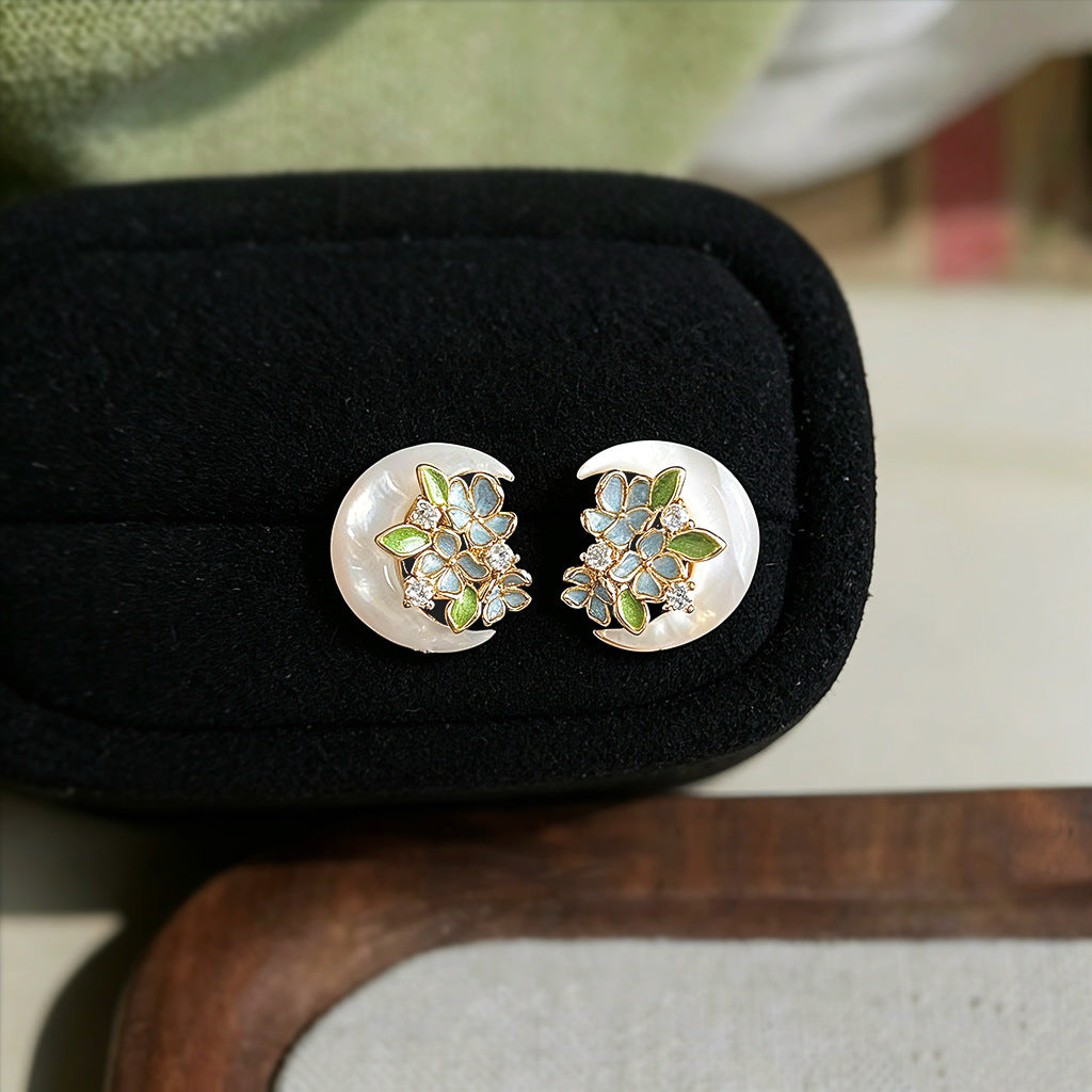 Moon Flower Earrings