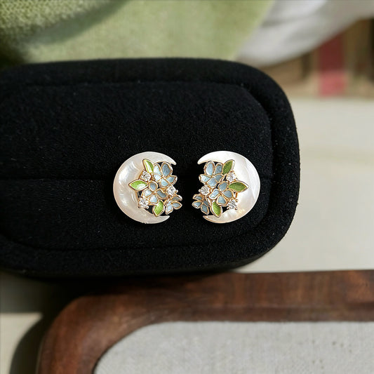 Moon Flower Earrings