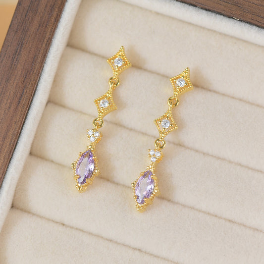 Violet Lattice Earrings