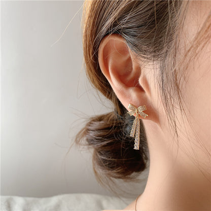 Bow Earrings (Solid Silver)