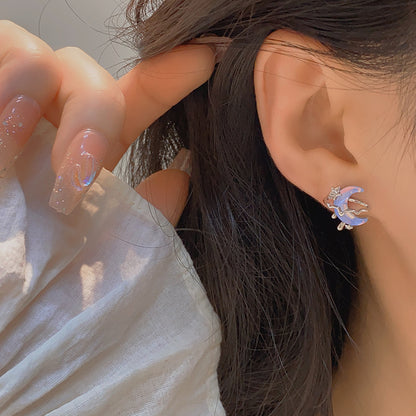 Blue Moon Stud Earrings