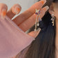 Purple Butterfly Drop Earrings