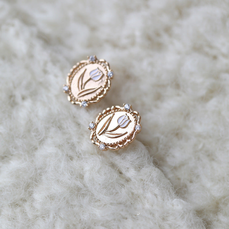Tulip Earrings (Solid Silver)