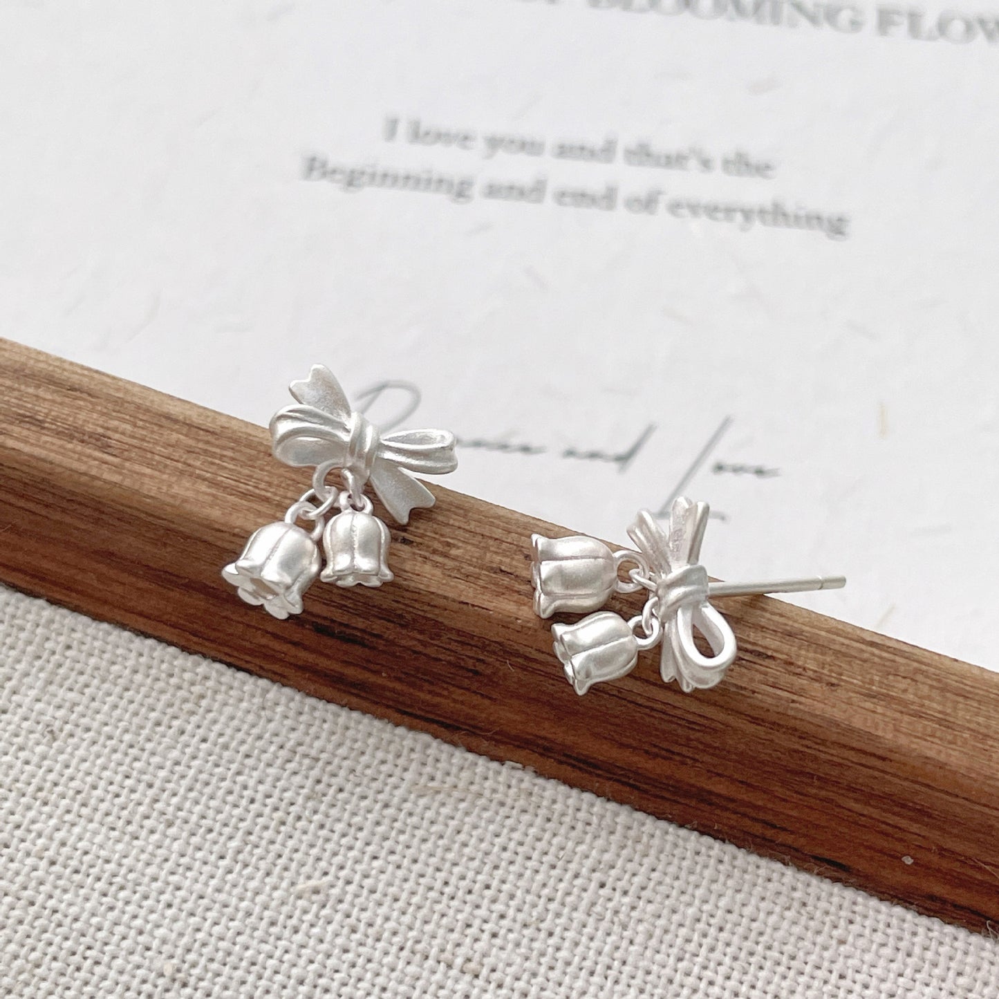 Lily of the Valley Earrings (Solid Silver)