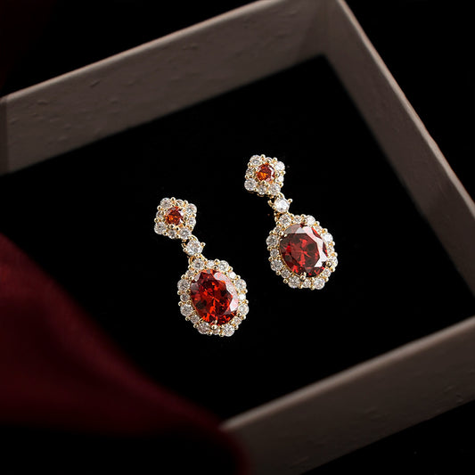 Celine Garnet Earrings