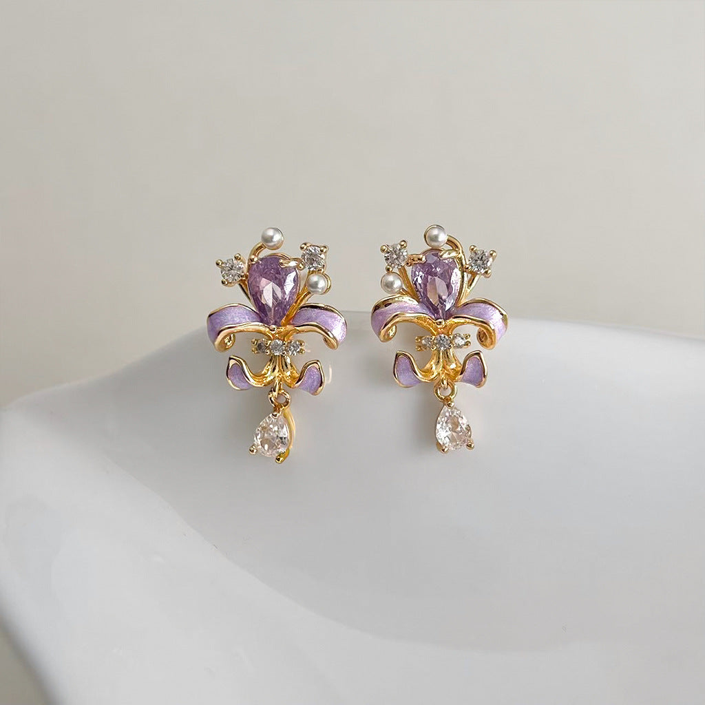 Violet Iris Earrings