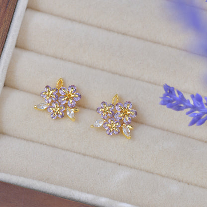 Purple Lilac Earrings